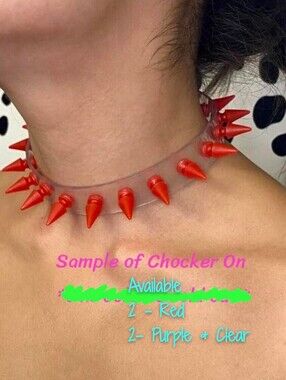 Multicolor Spike Choker Necklaces